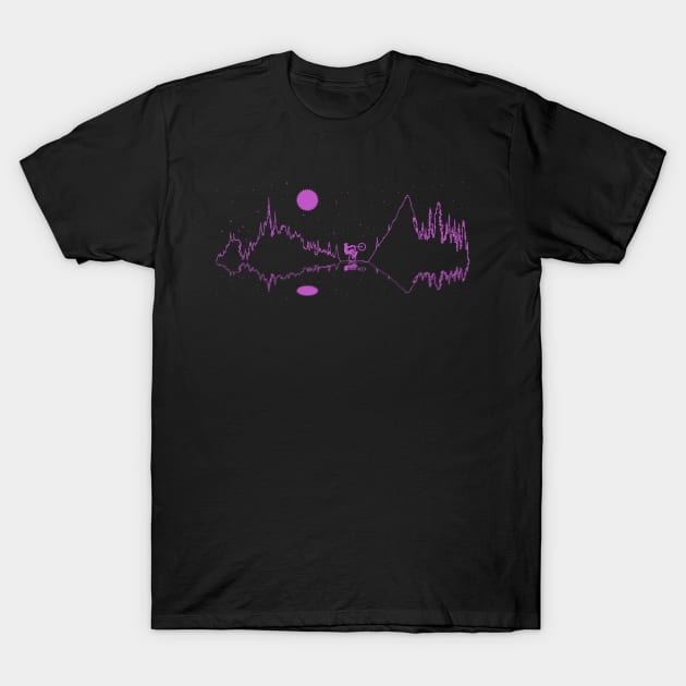 MTB Purple Art T-Shirt by OneRedFox